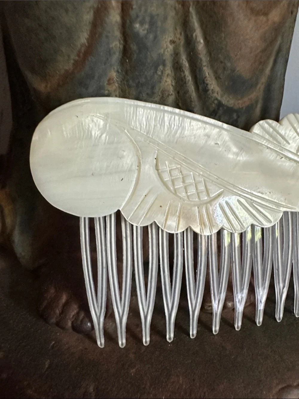 Morning Flowers Hair Comb MOP